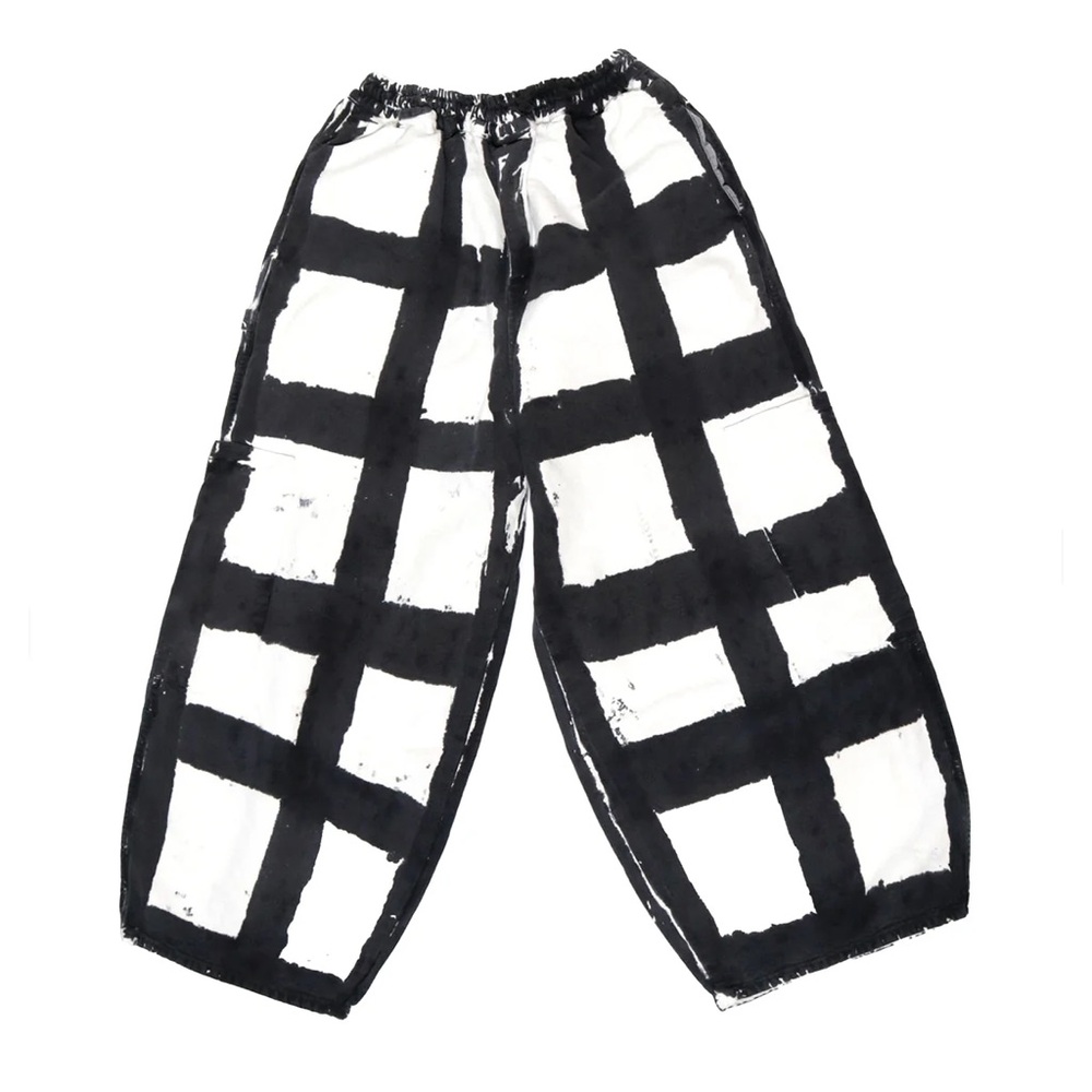Black and White Wide Leg Pants